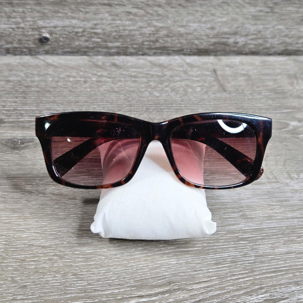 Kenneth Cole Reaction Tortoiseshell Rectangle Sunglasses Brown Gradient